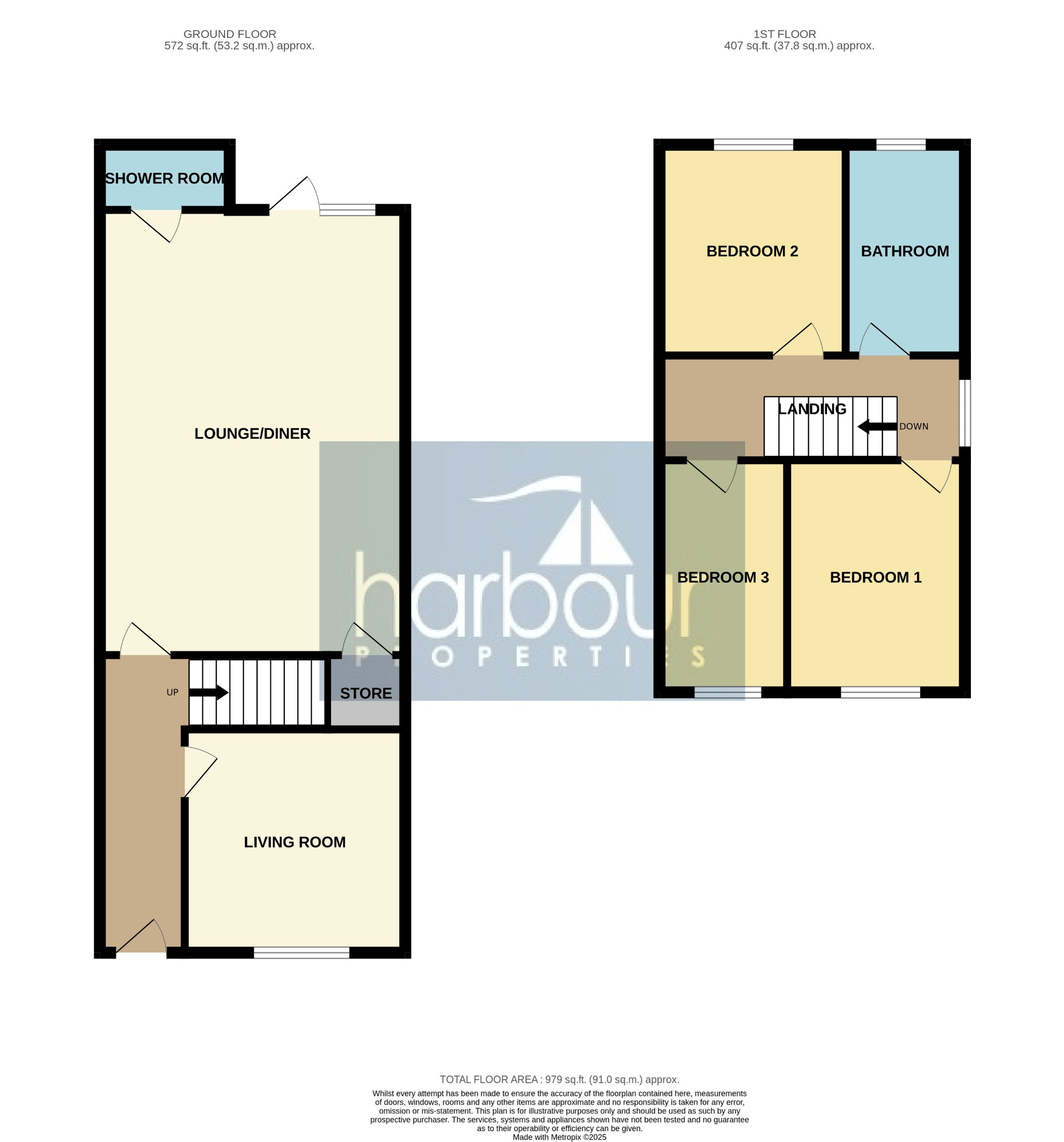 3 bedroom semi-detached house For Sale in Preston - Floorplan 1