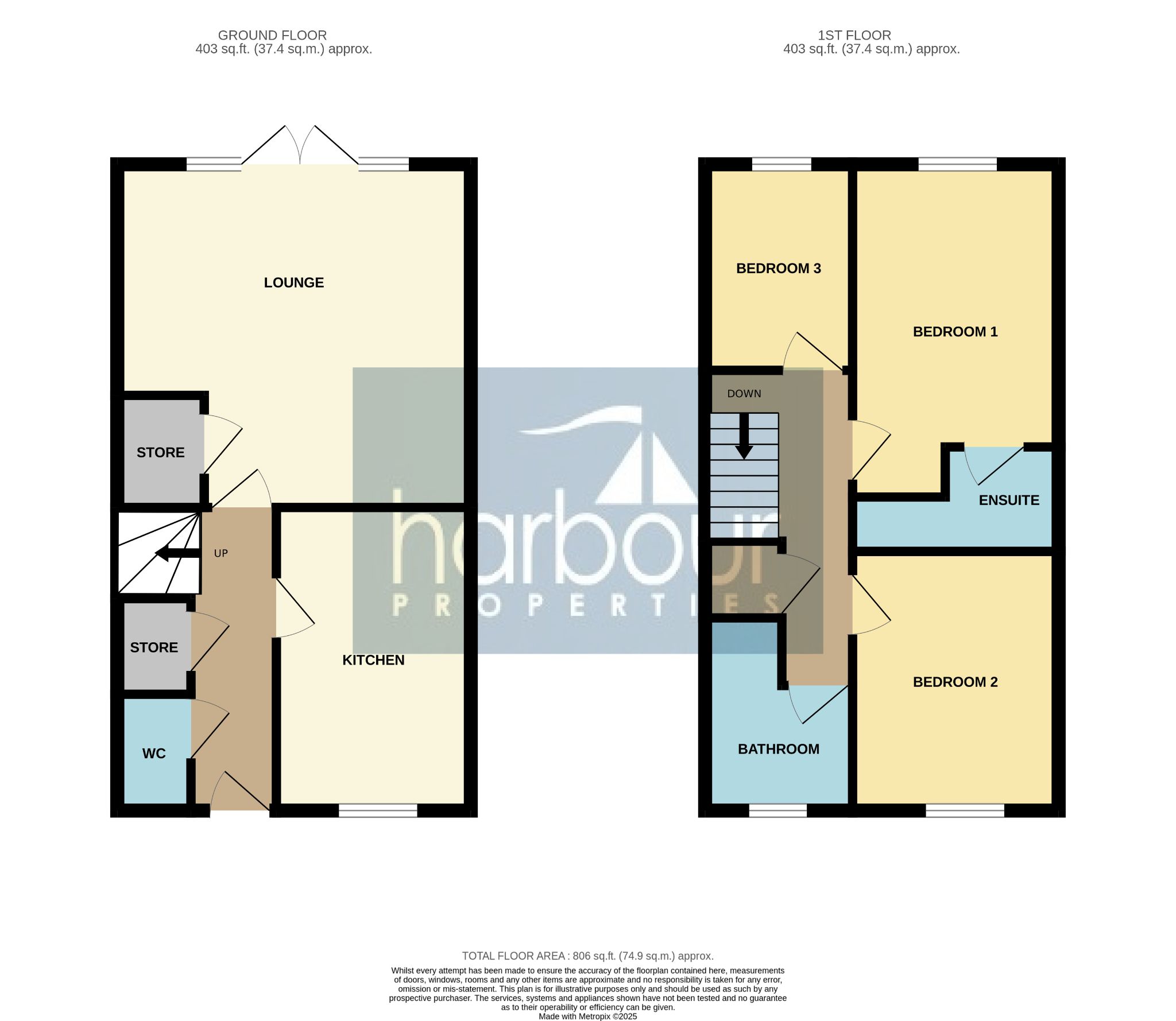 3 bedroom semi-detached house For Sale in Preston - Floorplan 1