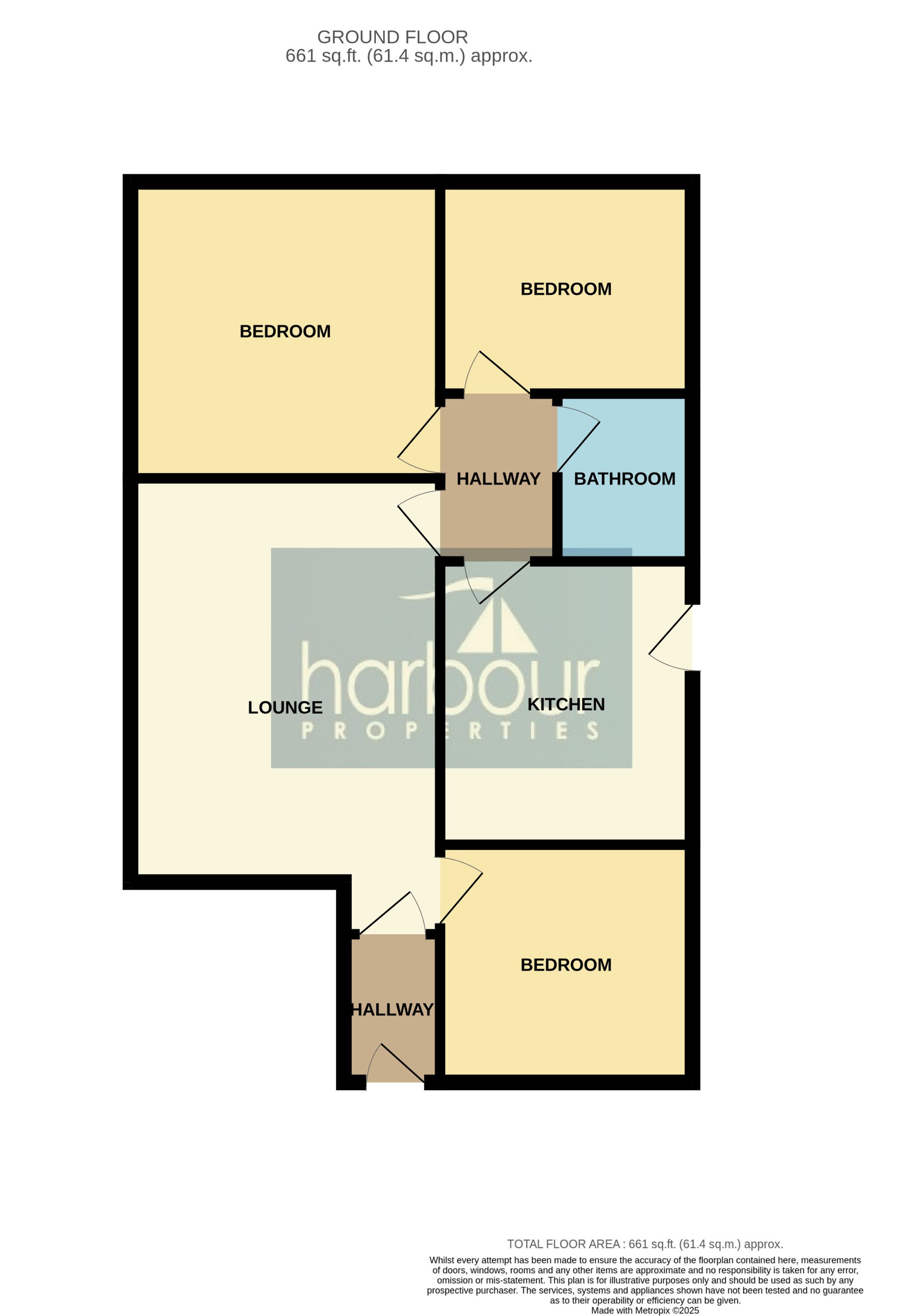 3 bedroom semi-detached bungalow For Sale in Preston - Floorplan 1