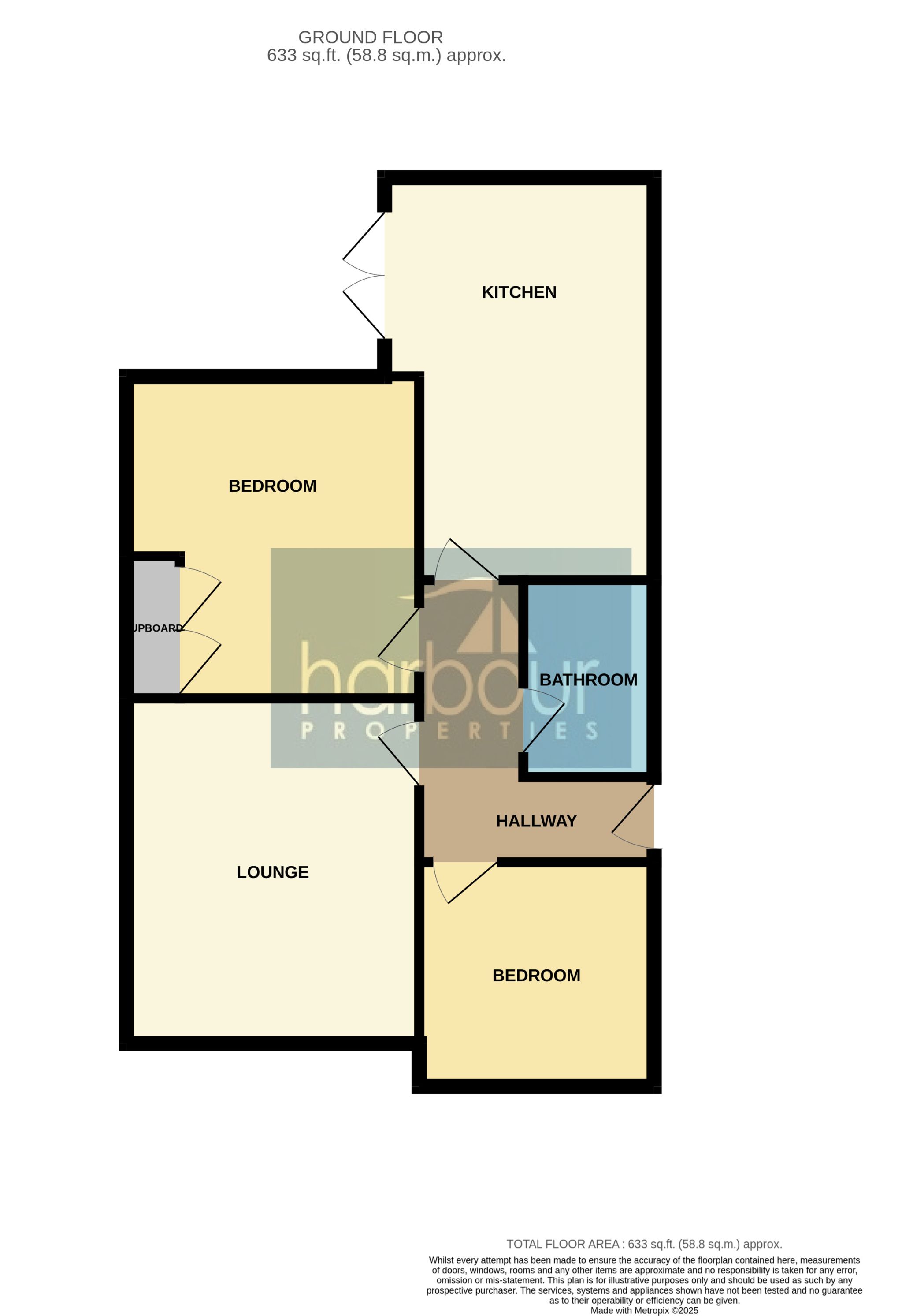 2 bedroom semi-detached bungalow For Sale in Preston - Floorplan 1