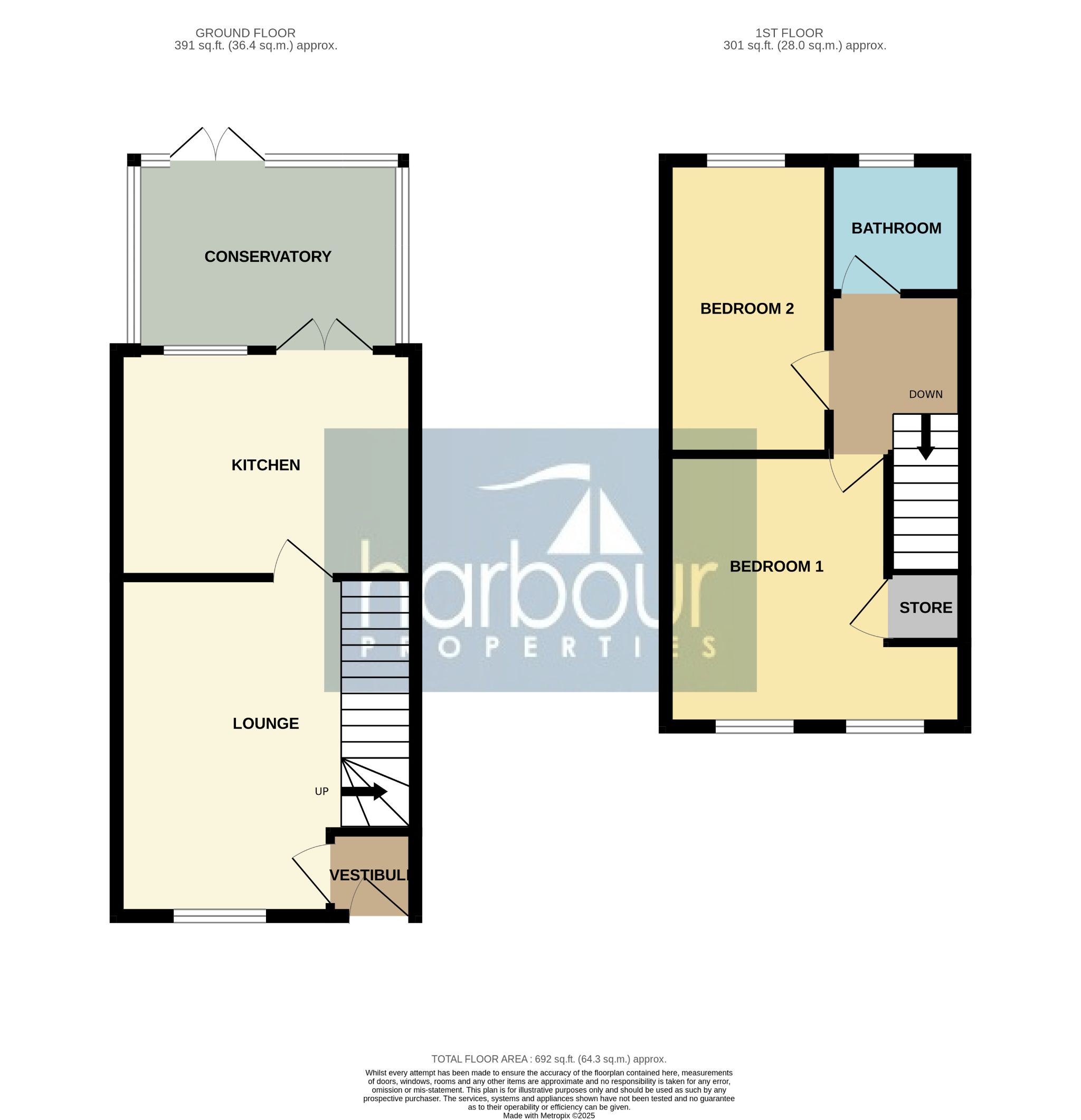 2 bedroom mid terraced house For Sale in Preston - Floorplan 1
