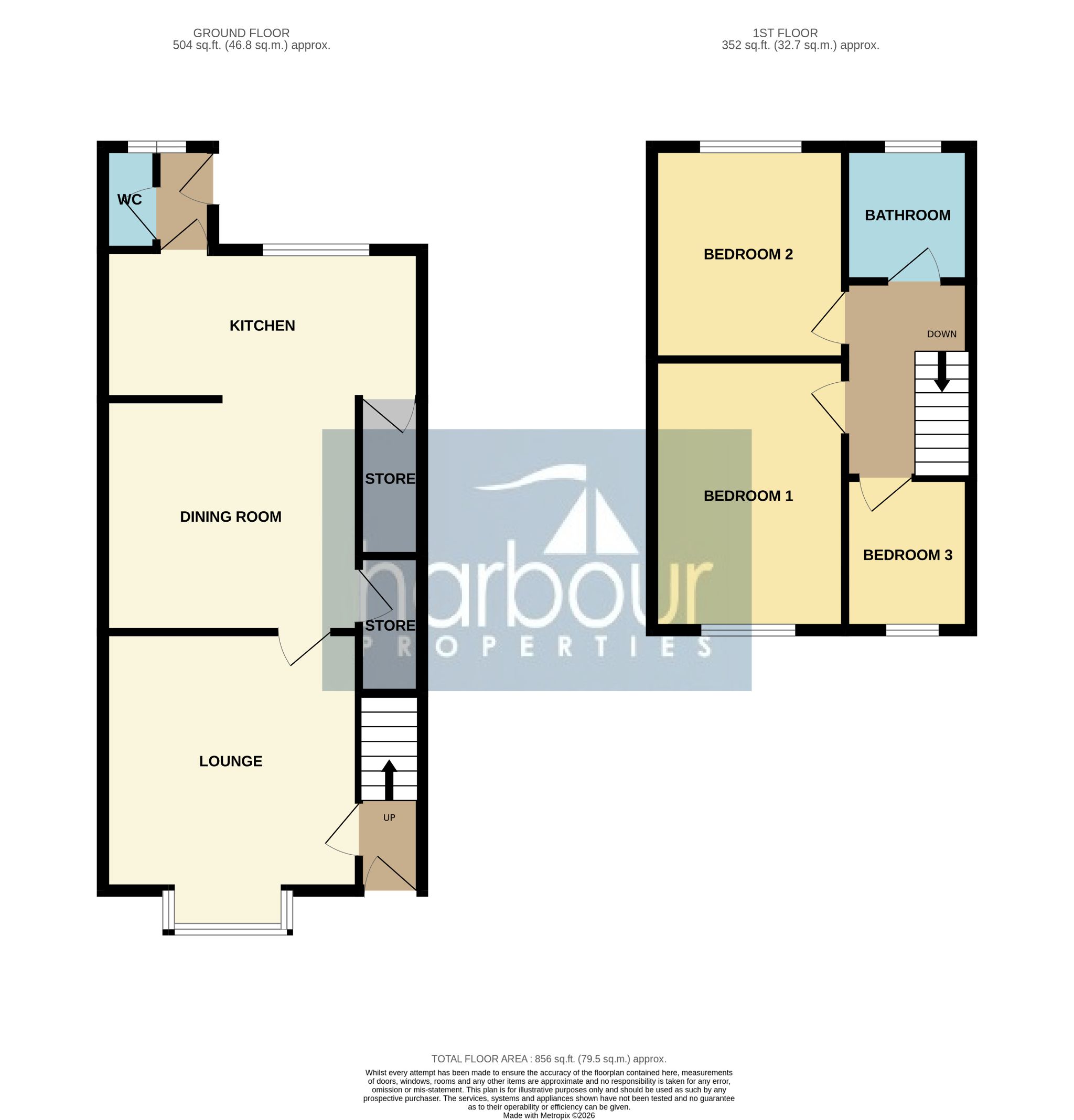 3 bedroom semi-detached house For Sale in Preston - Floorplan 1