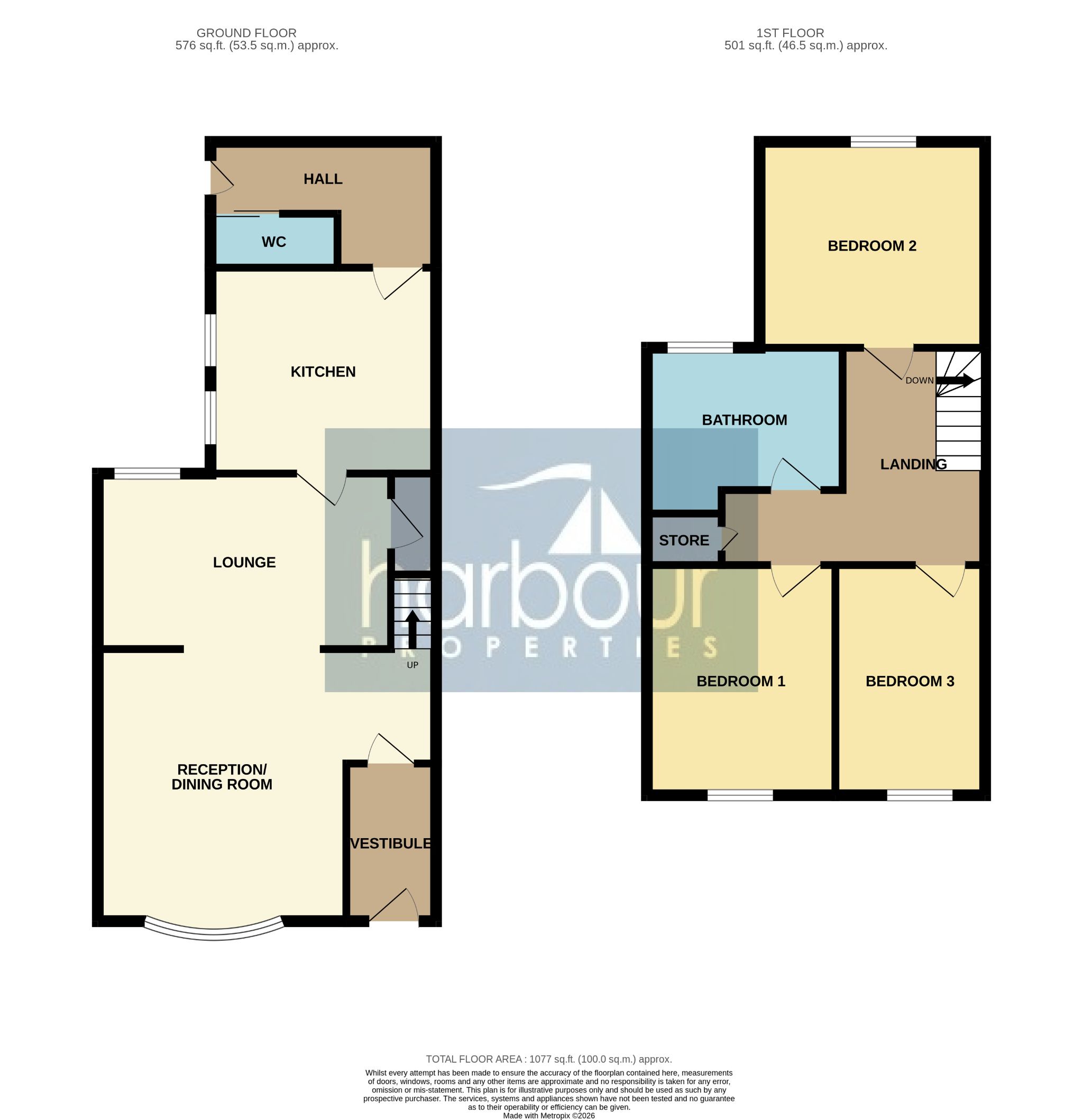 3 bedroom cottage house For Sale in Preston - Floorplan 1