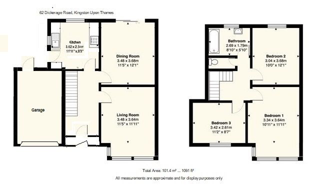 3 bedroom semi-detached house SSTC in Kingston Upon Thames - Floor Plan