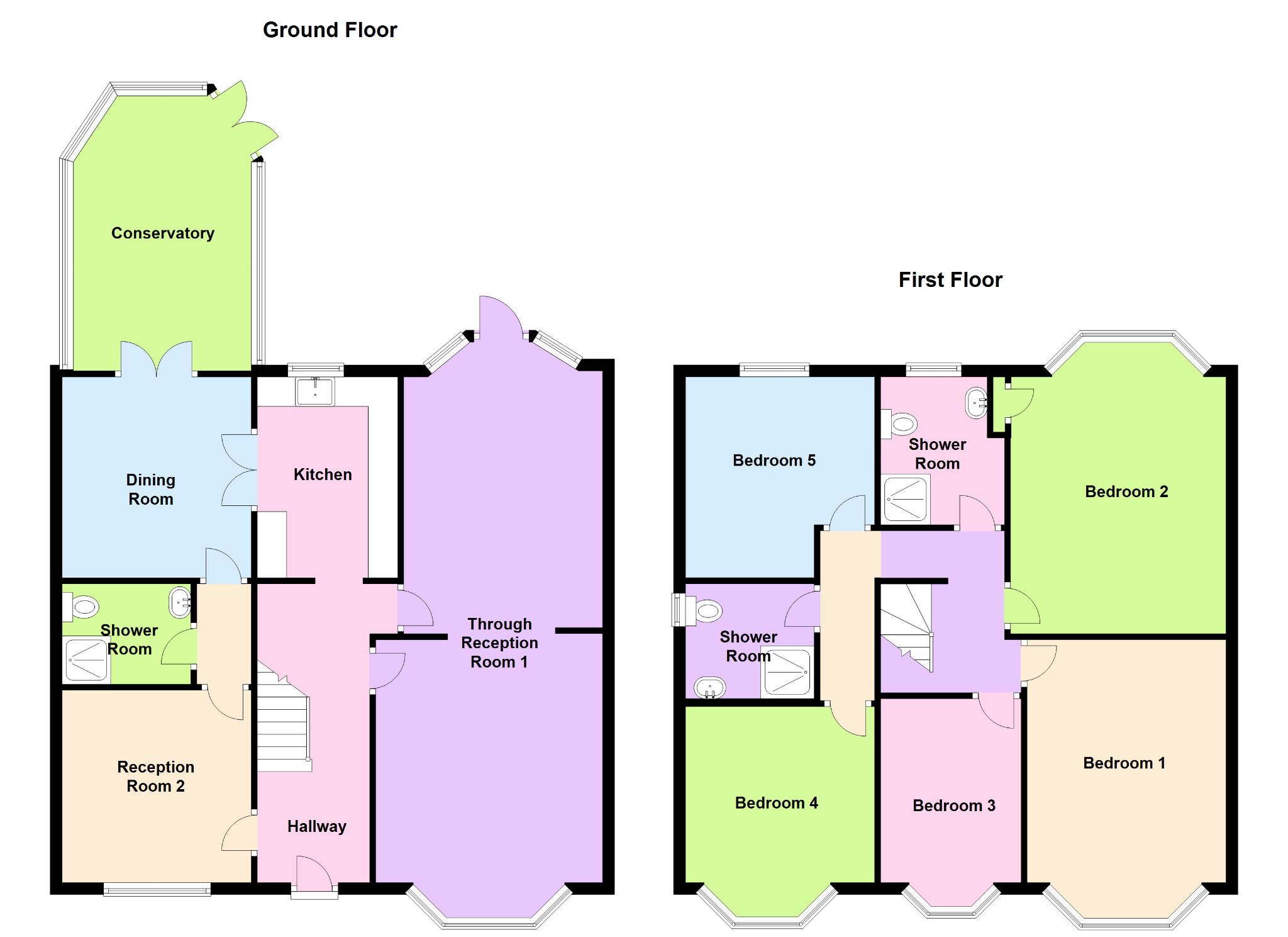 5 bedroom semi-detached house To Let in Surbiton - Floorplan
