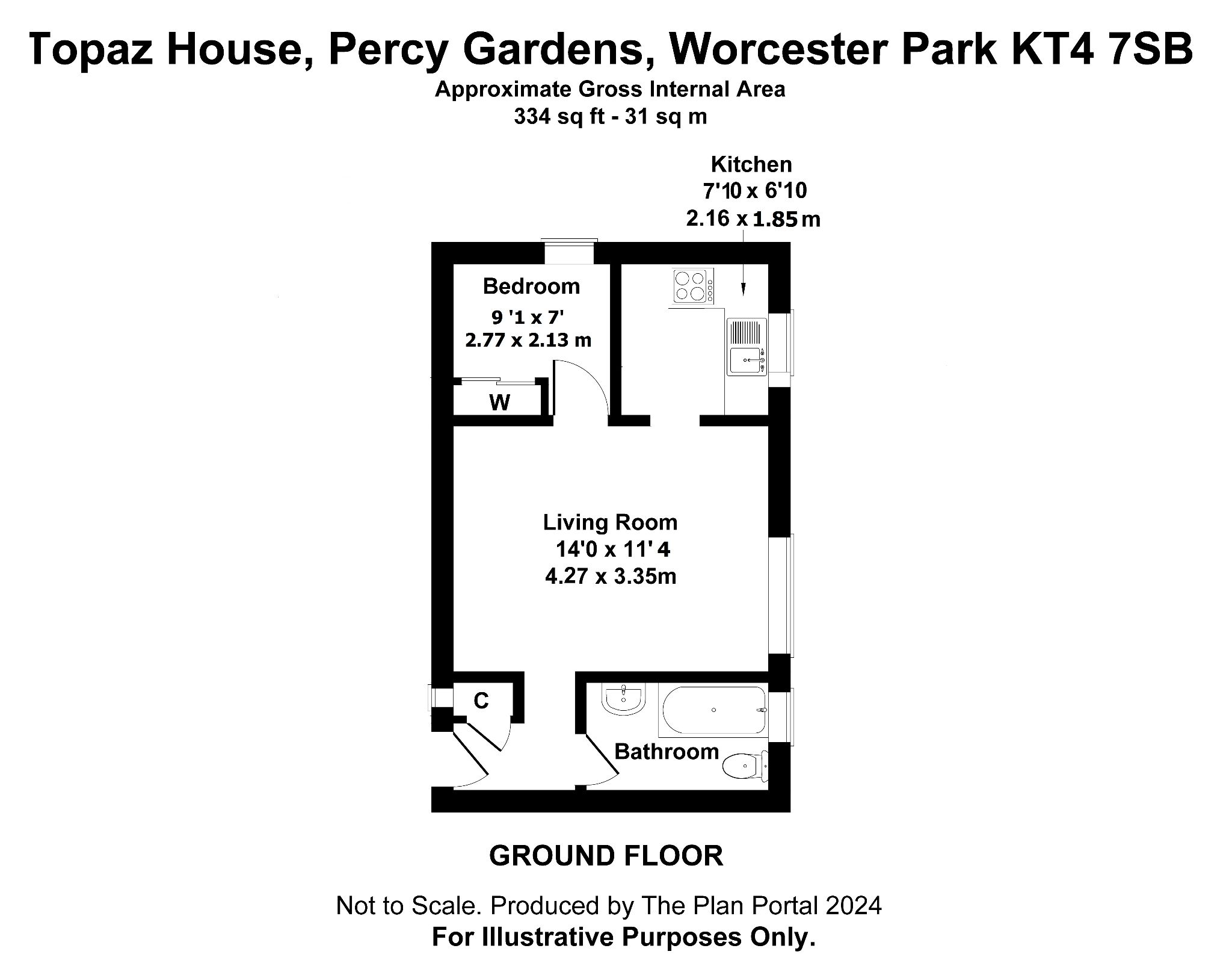 1 bedroom flat flat/apartment To Let in Worcester Park - Photograph 16