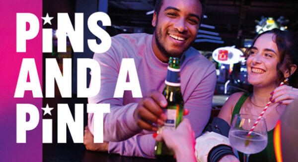 Pins and a Pint offer