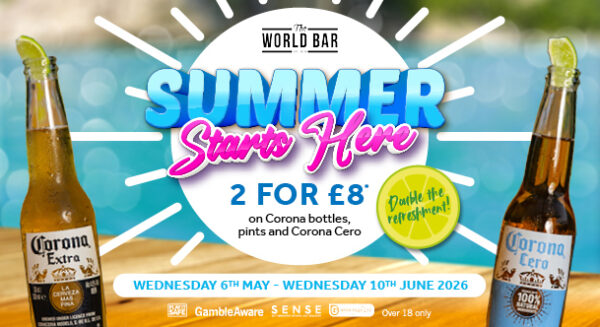 Corona Offer at The World Bar