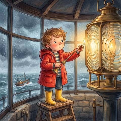 The Lighthouse Keeper's Rescue