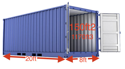 External 20ft container Image