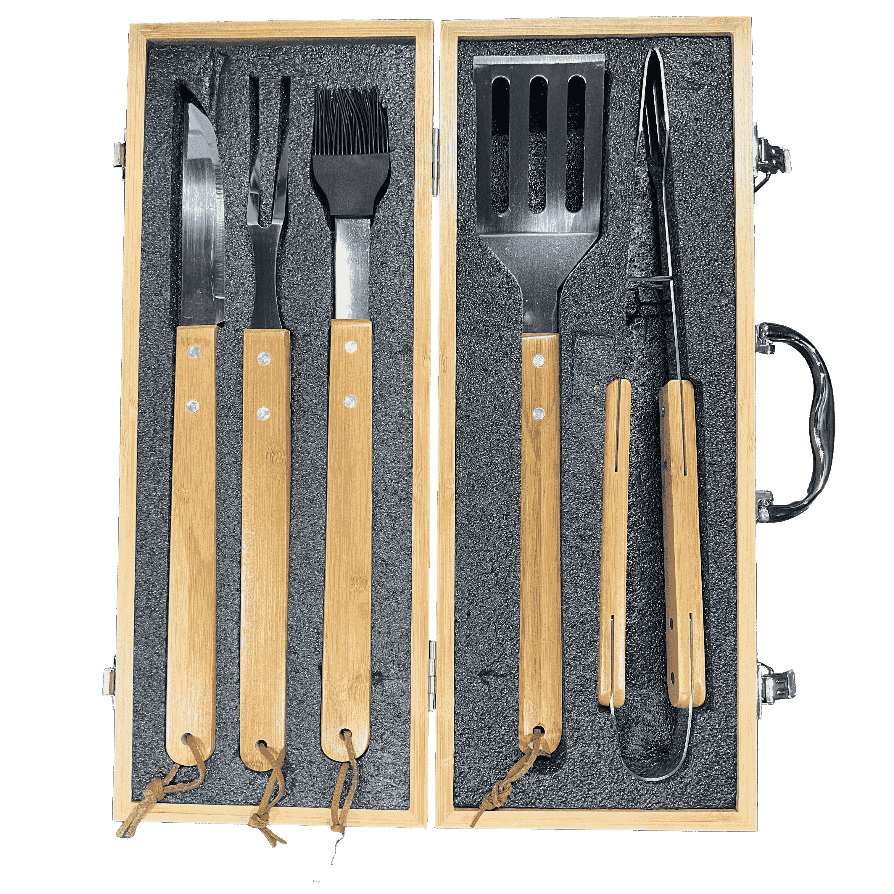 BBQ Tools in Wooden Box