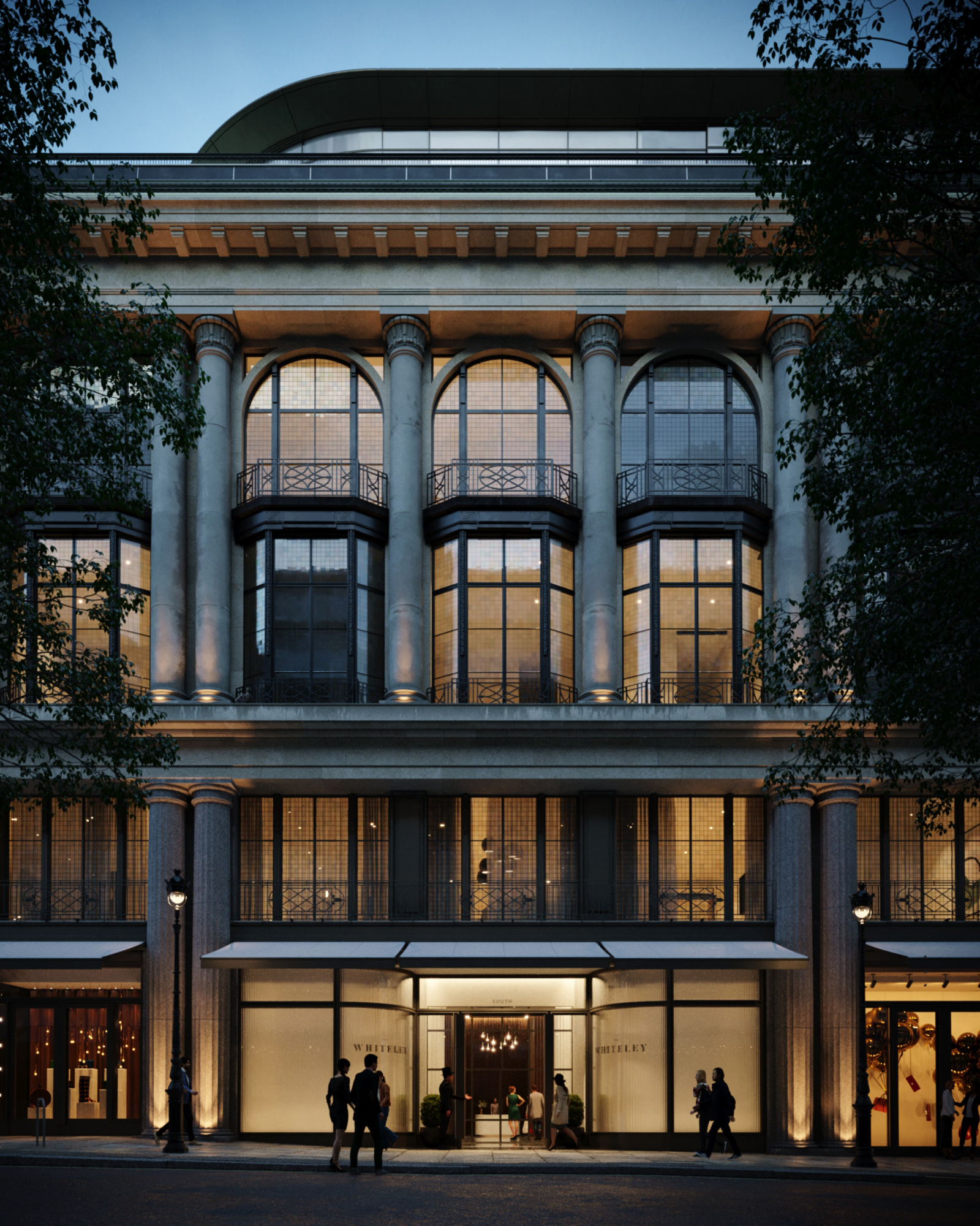 Whiteleys Resi Entrance Full Elevation apartment 304 jpg