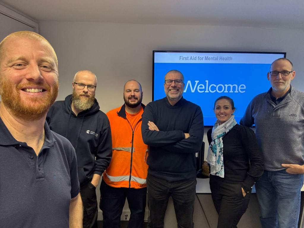 Mental health first aid training with the team at Powdertech