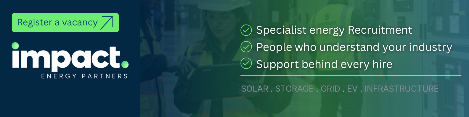 Register a vacancy with energy recruitment specialists: Impact Energy Partners Part of Commercial Services Group 2026