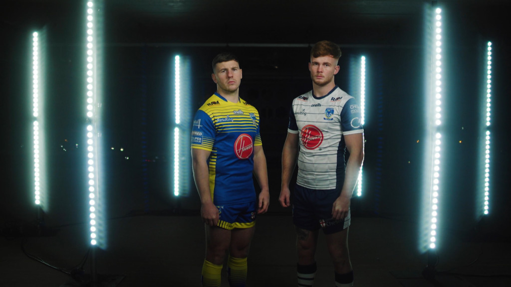 kit promo.jpg Warrington Wolves players wearing new 2022 kit