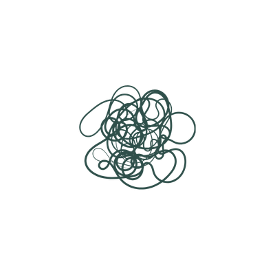 Outline of a messy squiggle