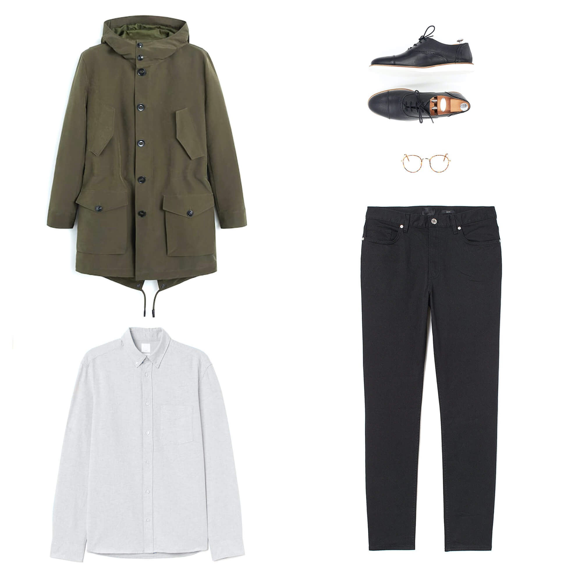 Look idea for Miss Poppy black leather sport derbies Look idea for Miss Poppy black leather sport derbies