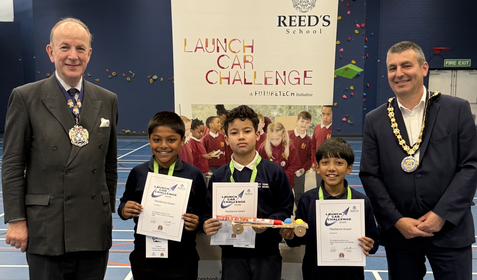 On Friday 24th April, our Master and Clerk attended the Launch Car Challenge Final held at Reed's School.