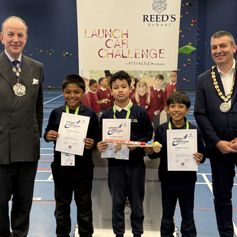 On Friday 24th April, our Master and Clerk attended the Launch Car Challenge Final held at Reed's School.