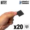 Black Plastic Bases - Square 30mm 2