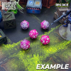5x D20 20mm Dice - Pink - Grey 2