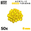 Yellow Cube tokens 8mm 2