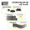 Rolling pin with Handle - Cobblestone 15mm 2