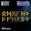 Etched Brass Dwarven Runes and Symbols 1