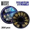 Etched Brass Dwarven Runes and Symbols 2