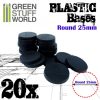 Plastic Bases - Round 25mm BLACK 1