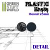 Plastic Bases - Round 25mm BLACK 2