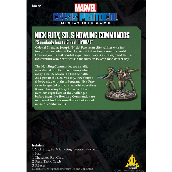Marvel Crisis Protocol: Nick Fury, SR & Howling Commandos 3