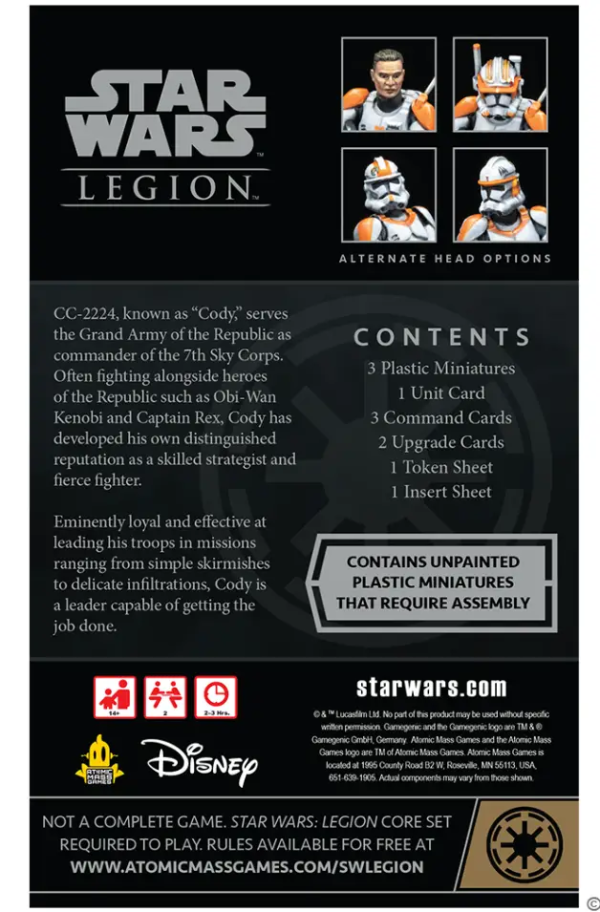 Star Wars Legion: Clone Commander Cody Expansion 3