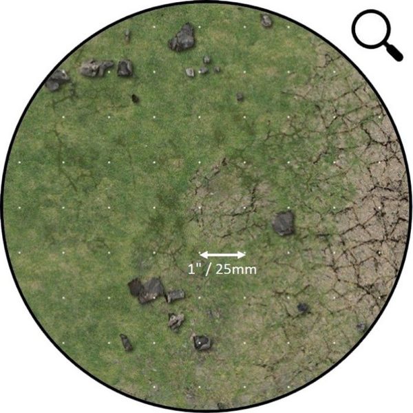 Grassy Fields Gaming Mat 3x3 - Grid 3