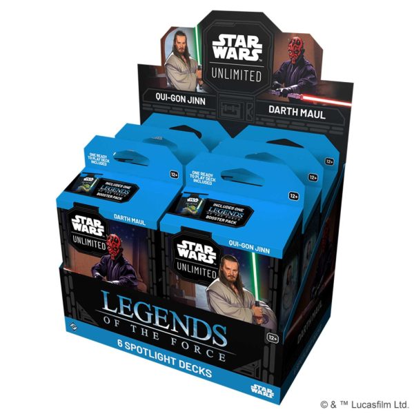 Star Wars: Unlimited - Legends of the Force Spotlight Deck - Darth Maul & Qui Gon Jinn Display (6) 1