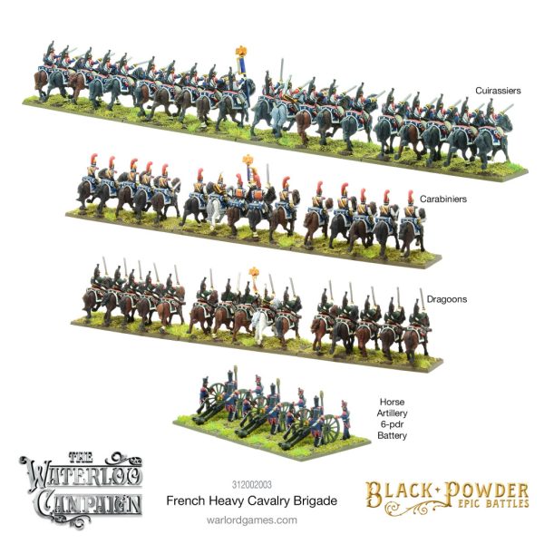Black Powder Epic Battles: Waterloo - French Heavy Cavalry Brigade 3