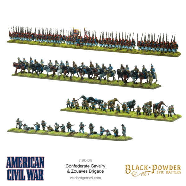 Black Powder Epic Battles: American Civil War Confederate Cavalry & Zouaves Brigade 2
