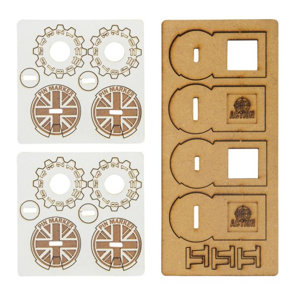 Bolt Action MDF Unit Pin Markers - Great Britain 2