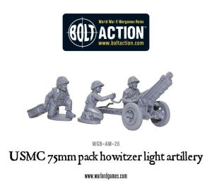 US Marine Corps. 75mm Pack Howitzer Light Artillery 1