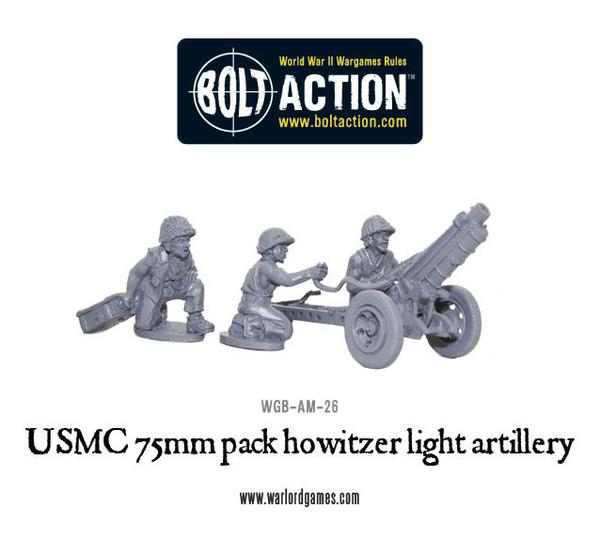 US Marine Corps. 75mm Pack Howitzer Light Artillery 1