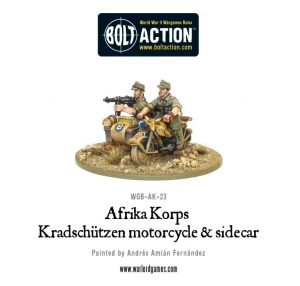 German Afrika Korps Kradschutzen Motorcycle & Sidecar 1