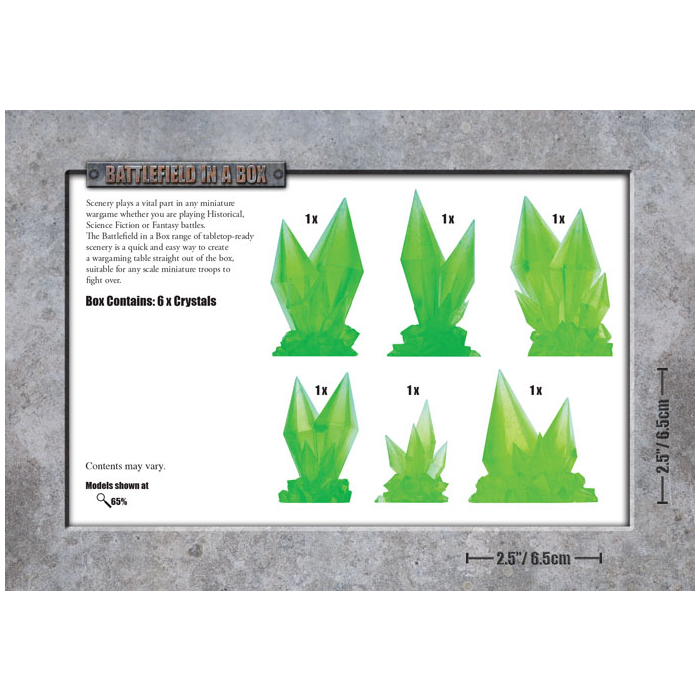 Warped Stone - Green - (x6) - 30mm 2