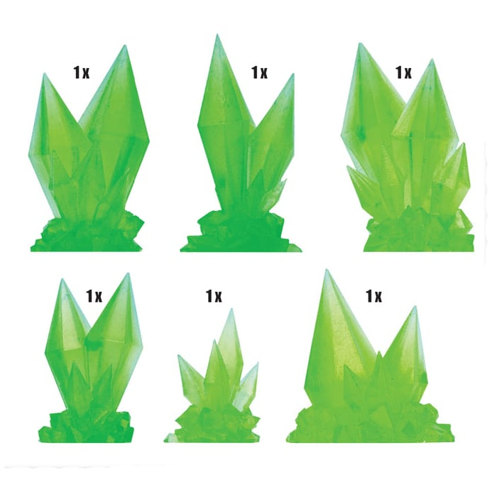 Warped Stone - Green - (x6) - 30mm 3