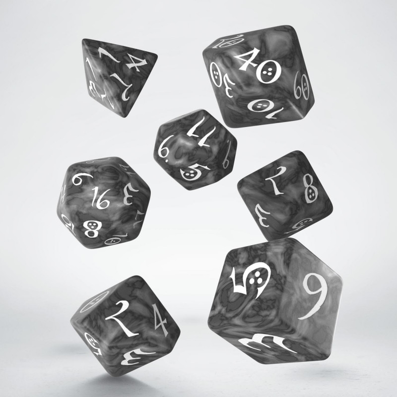 Classic RPG Smoky & white Dice Set (7) 2