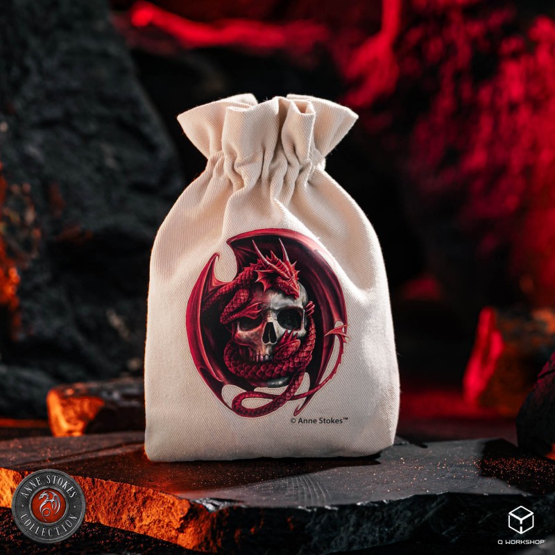 Anne Stokes Dice Pouch: Skull Embrace 1