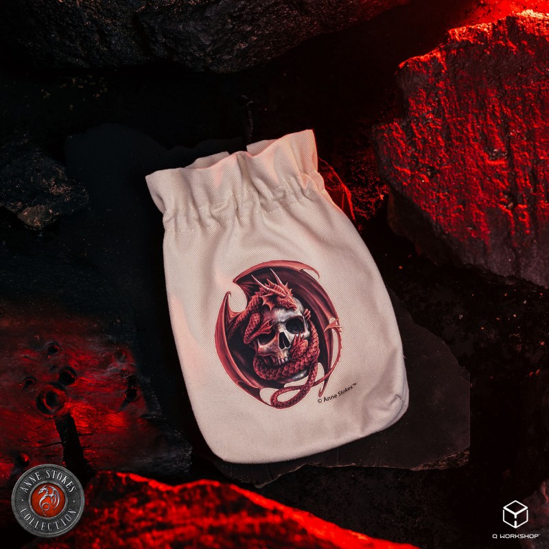 Anne Stokes Dice Pouch: Skull Embrace 2