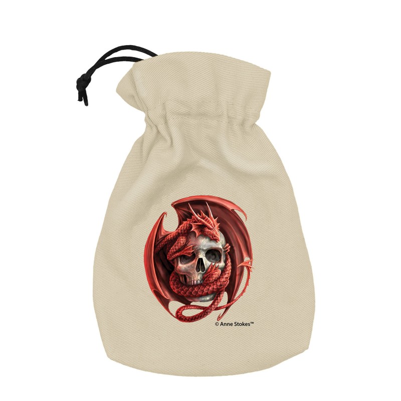 Anne Stokes Dice Pouch: Skull Embrace 4