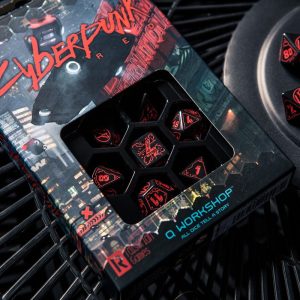 Cyberpunk Red Dice Set - Blood over Chrome 1