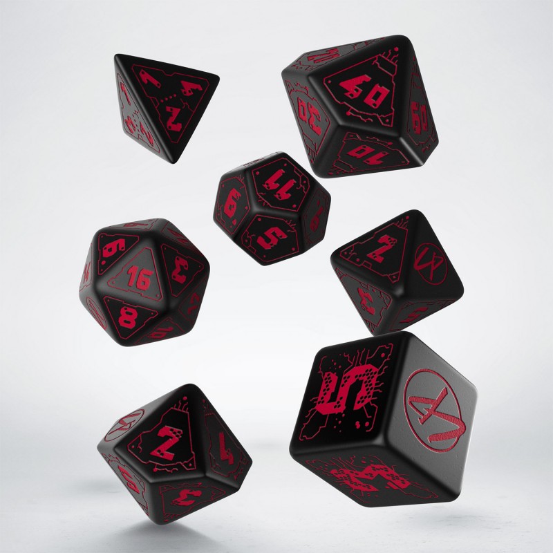 Cyberpunk Red Dice Set - Blood over Chrome 7
