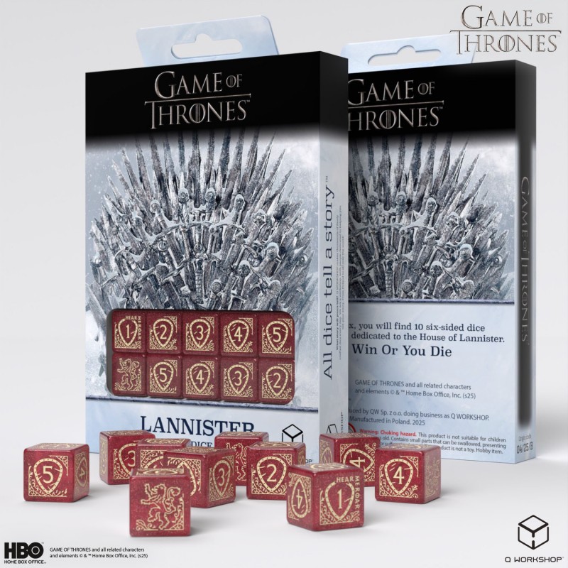 Game of Thrones. Lannister 10xD6 Dice Set 4